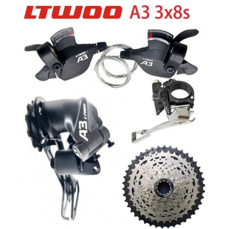 Grupo LTWOO A3 MTB 3x8 velocidades