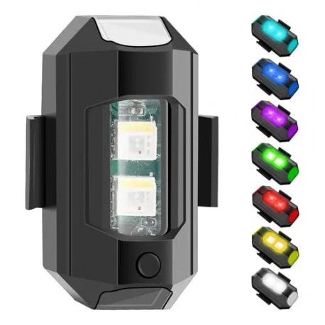 Luz para casco recargable usb multicolor LIQUIDACIÓN
