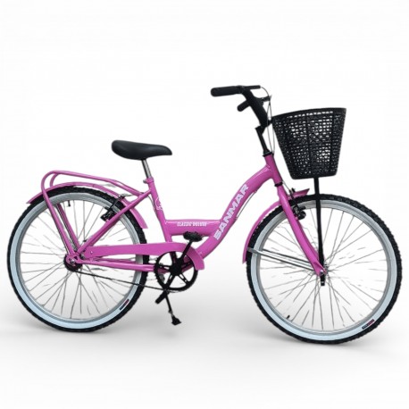 Bicicleta Sanmar con Canasto R24 Nena LIQUIDACIÓN