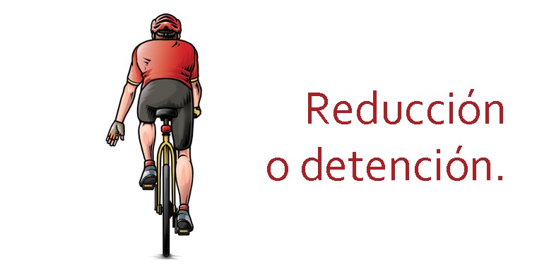 Parar en bicicleta señales